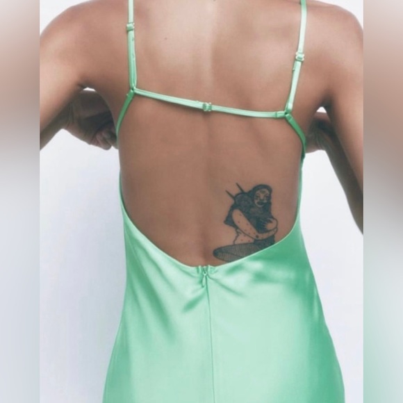 ZARA satin midi dress - Picture 2 of 3